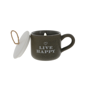 Live Happy by Filled with Warmth - 2 oz Mini Mug 100% Soy Wax Candle
Scent: Tranquility