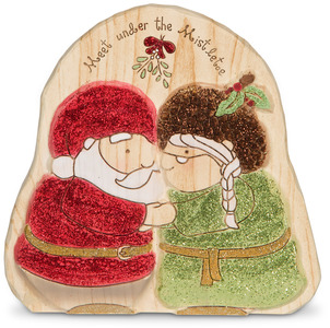 Mistletoe by Heavenly Winter Woods - 5.25" Santa & Mrs. Claus Figurine - Gnome Couple