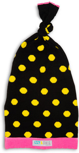 Yellow and Black Dot by Izzy & Owie - 0-12 Month Baby Hat