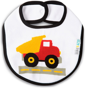 Red and Yellow Truck by Izzy & Owie - Baby Bib