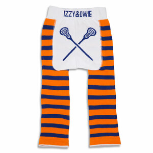 Orange and Blue Lacrosse by Izzy & Owie - 6-12 Months Baby Leggings