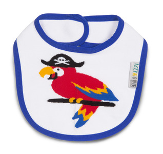 Blue Pirate Parrot by Izzy & Owie -  Baby Bib