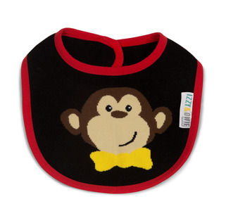 Red and Black Monkey by Izzy & Owie -  Baby Bib