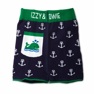 Blue and Green Whale by Izzy & Owie - 6-12 Months Baby Shorts