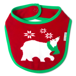 Christmas Polar Bear by Izzy & Owie - Baby Bib