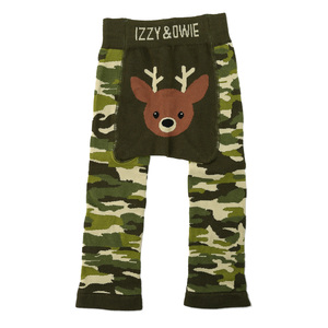 Woodland Green Camo Deer by Izzy & Owie - 6-12 Months Leggings