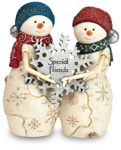 Special Friends by The Birchhearts - 4.5" Snowmen w/Snowflake
