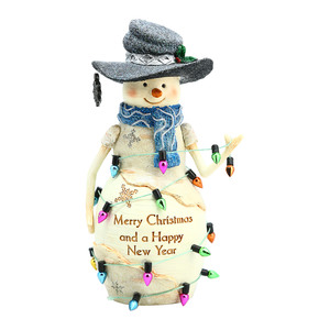 New Year by The Birchhearts - 6" Snowman with String Lights