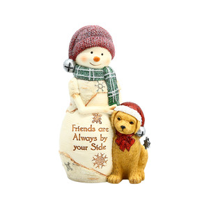 Friends By Your Side by The Birchhearts - 5" Snowman with Dog