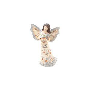Love You Nana by Elements - 5.5" Angel Holding Flowers