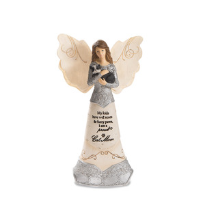 Cat Mom by Elements - 6" Angel Holding Cat
