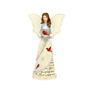 In Loving Memory by Elements - 7.5" Angel with Cardinals