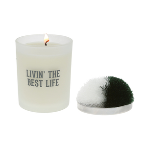 Best Life - Green & White by Repre-Scent - 5.5 oz - 100% Soy Wax Candle with Pom Pom Lid
Scent: Tranquility