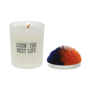 Best Life - Blue & Orange by Repre-Scent - 5.5 oz - 100% Soy Wax Candle with Pom Pom Lid
Scent: Tranquility