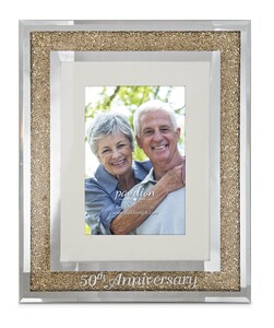 50th Anniversary by Glorious Occasions - 9"x11" Frame (Holds 4"x6" Photo)