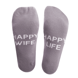 Happy by Mom Life - Ladies Cotton Blend Sock