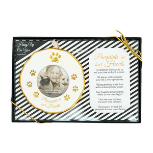 Pawprints by Hung Up on You - 4" Photo Frame Ornament
