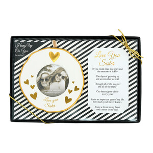 Sister by Hung Up on You - 4" Photo Frame Ornament
