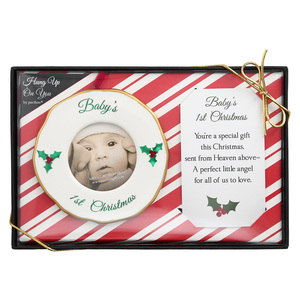 1st Christmas by Hung Up on You - 4" Photo Frame Ornament
