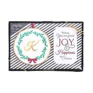 K by Hung Up on You - 4" Monogram Ornament
