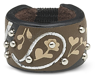 Brown & Silver Paisley by LAYLA - Leather Ring