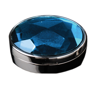 Trinket Box by LAYLA - 1.75" X 1.5"w/Blue Topaz Gem