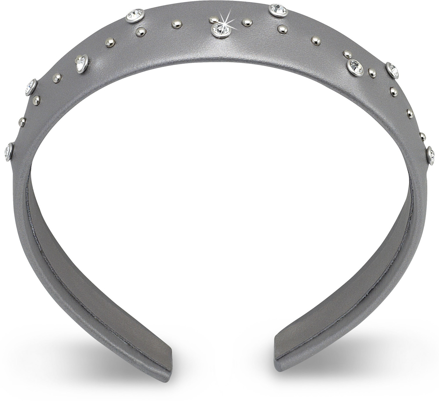 Silver Dazzle Headband by LAYLA - Silver Dazzle Headband - 5" x 5.25" Genuine Leather Handband