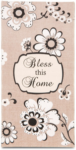 Bless this Home by Modeles - 7" x 3.5" Canvas Plaque
