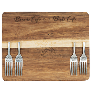 Beach Life by Hostess with the Mostess - 9" Acacia Cheese/Bread Board Set