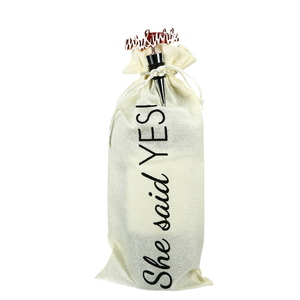 She Said Yes by Hostess with the Mostess - 13.5" Wine Gift Bag Set