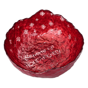 Holiday Cheer by Hostess with the Mostess - 9.5" Glass Serving Bowl