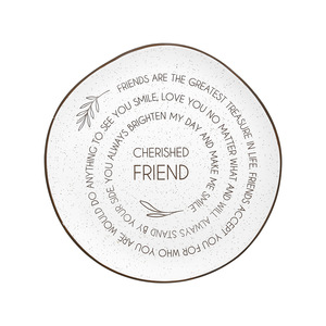 Cherished Friend by Hostess with the Mostess - 10.5" Ceramic Plate
