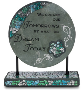 Dream by Fragments - 8"Slate Plaque with Mosaic Base