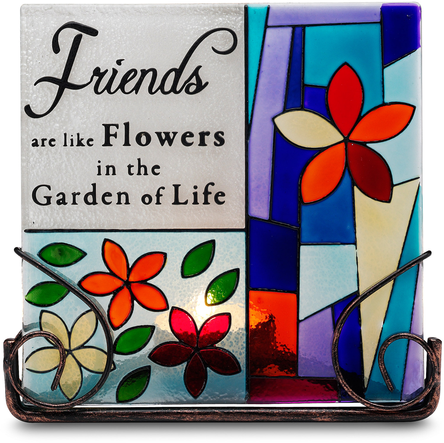 Friends by Shine on Me - Friends - 5" Glass Tealight Holder