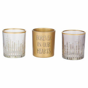 Forever in our Hearts by Candle Decor - 3 Assorted Votive Holders