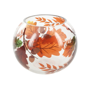 Harvest Leaves by Candle Decor - 5" Round Votive Holder