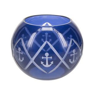 Blue Anchor by Candle Decor - 5" Round Votive Holder