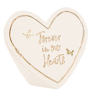 Forever by Forever in our Hearts - 3.5" x 3" Heart Memorial Stone
