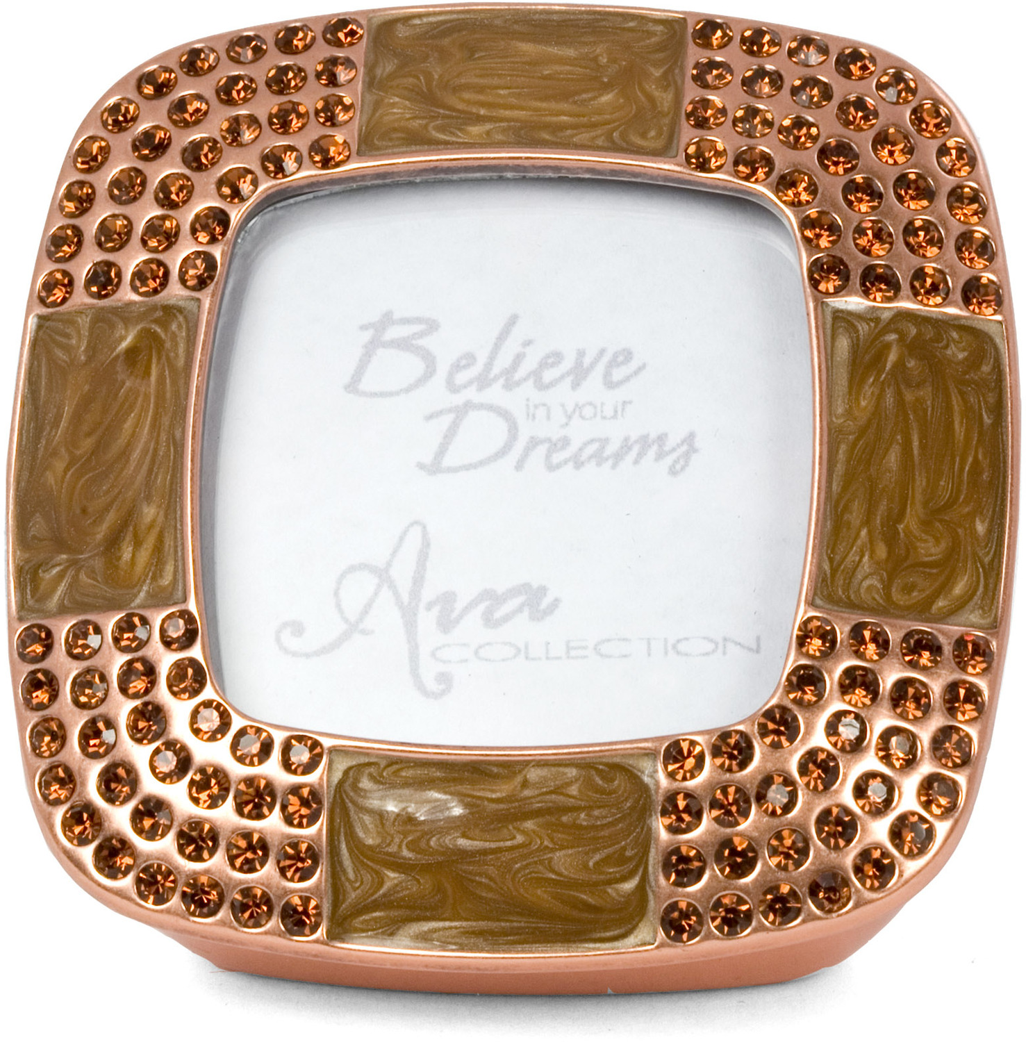 Copper Topaz Frame & Box by Ava Collection - Copper Topaz Frame & Box - Copper with Smoked Topaz. Holds 1.5" x 1.5" Photo