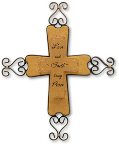 Love and Faith by Outdoor Comfort - 9" Wall Hanging Cross