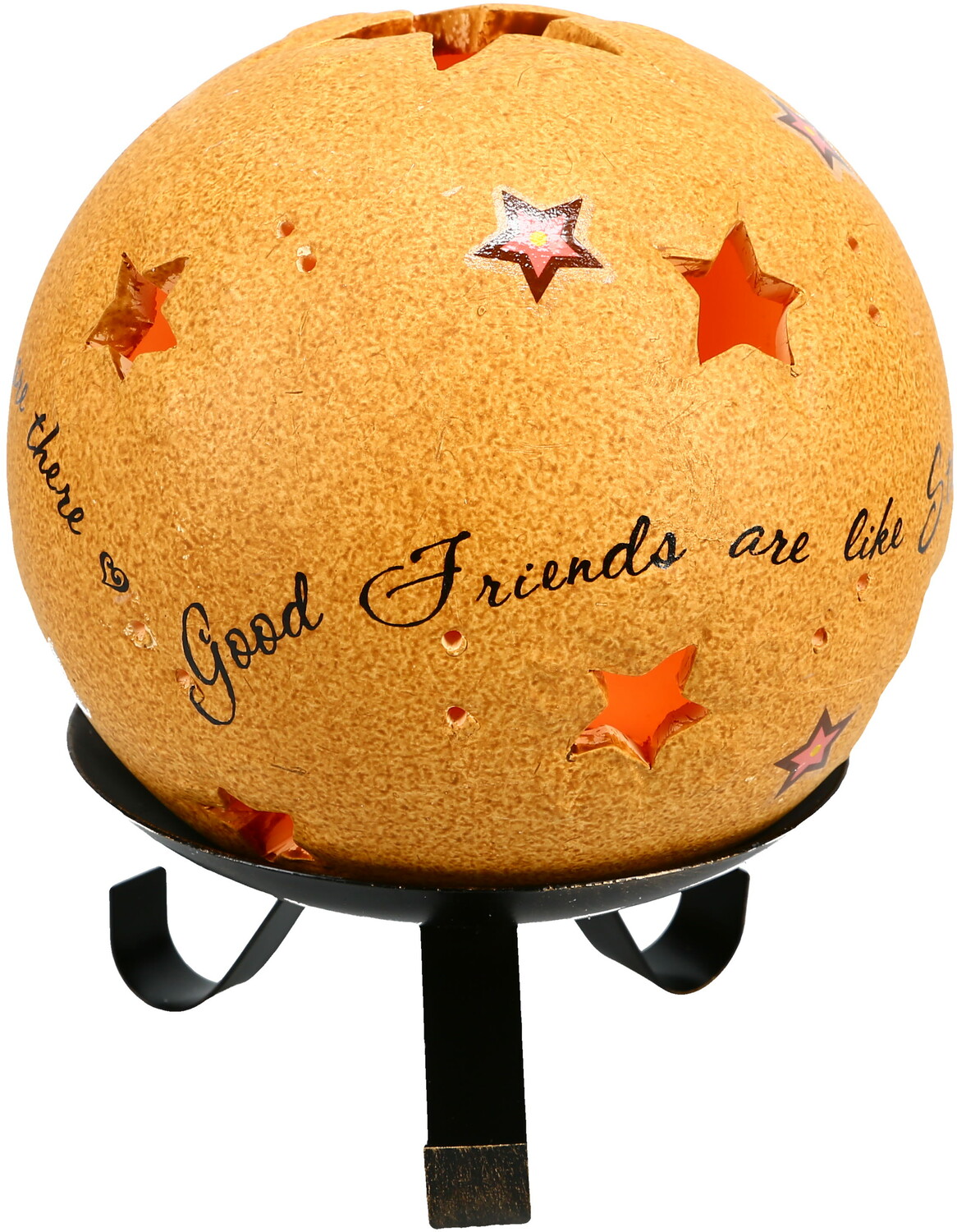 Good Friends by Comfort Candles - Good Friends - 5" Pierced Round Stars Candle Holder