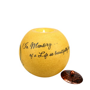 In Memory by Comfort Candles - 5" Round Candle Holder