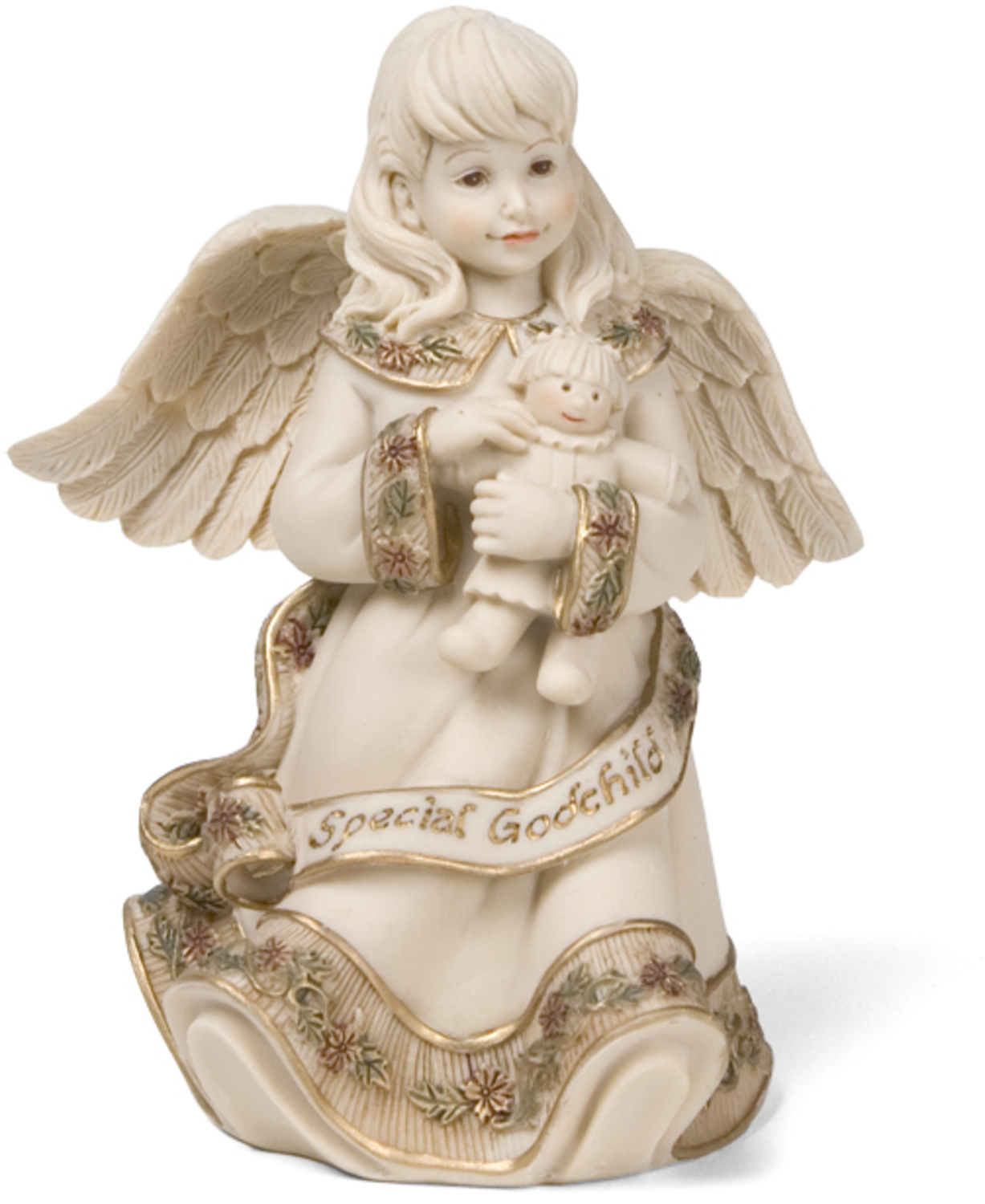 Special Godchild Angel by Sarah's Angels - Special Godchild Angel - 4.5" Angel with Doll