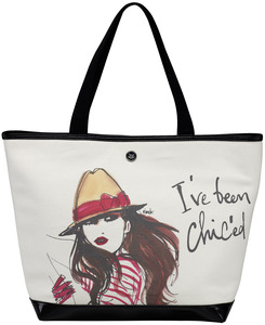 I've been Chic'ed by IZAK - 16" x 12" Canvas Tote Bag
