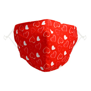 Red Hearts by Pavilion Cares - Adult Reusable Fabric Mask