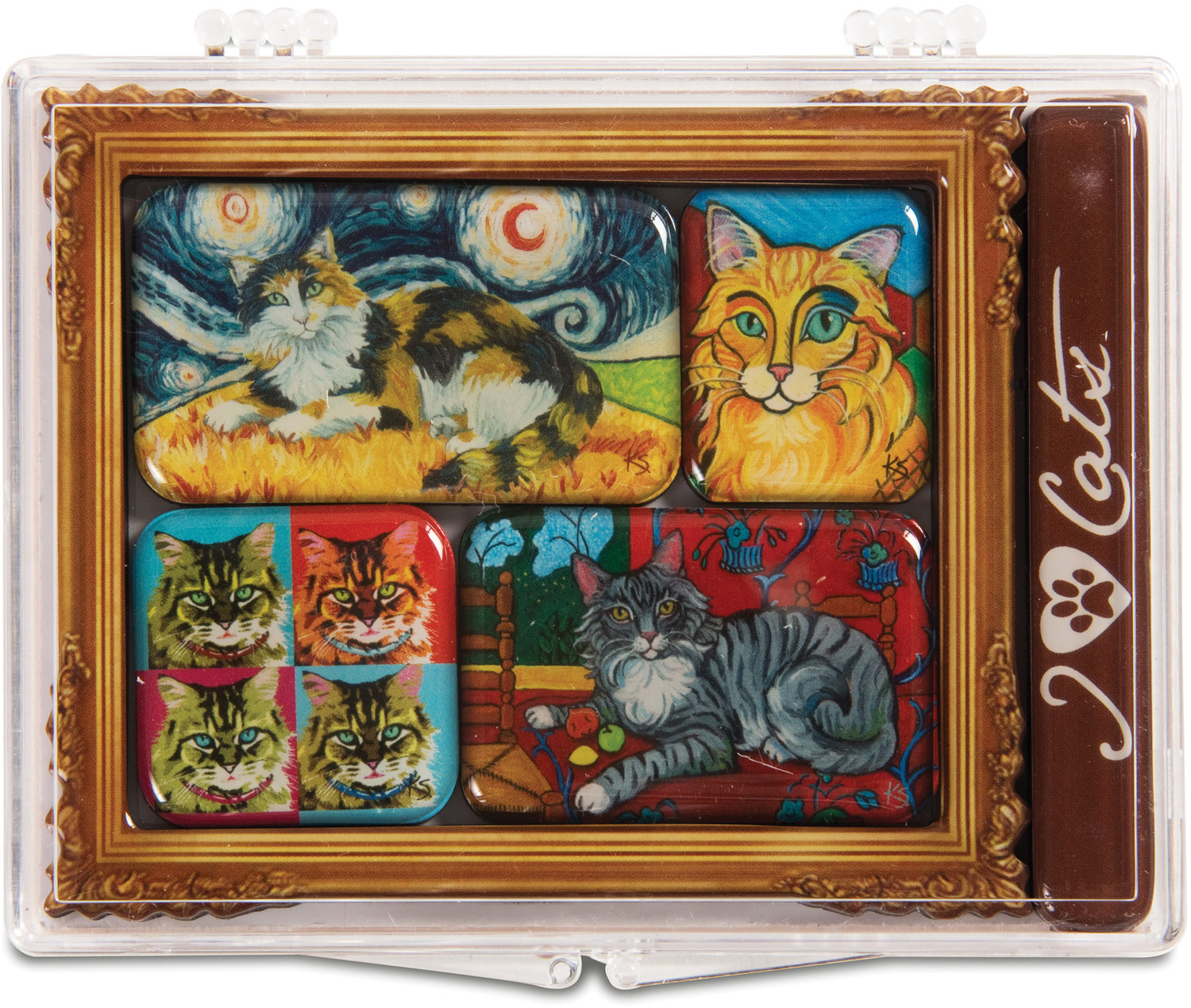 Long Hair Cats by Paw Palettes - Long Hair Cats - 3.125"x4.125" Magnet Set