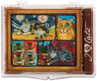 Long Hair Cats by Paw Palettes - 3.125"x4.125" Magnet Set