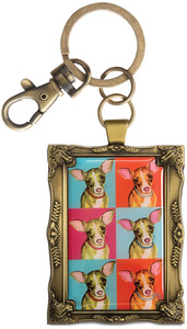Chihuahua - Woofhol by Paw Palettes - 2"x 2.75" Key Chain
