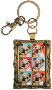 Bulldog - Woofhol by Paw Palettes - 2"x 2.75" Key Chain