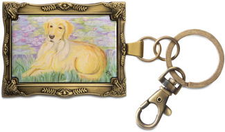 Golden Retriever - Bonet by Paw Palettes - 2"x 2.75" Monet Dog Key Chain